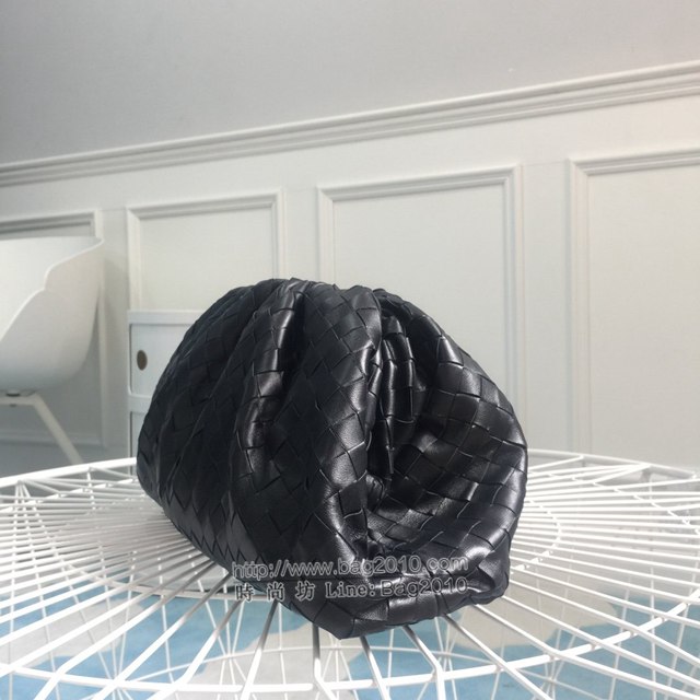 Bottega veneta高端女包 98062黑色 寶緹嘉粗格編織羊皮雲朵POUCH手拿包 BV經典款雲朵包  gxz1236